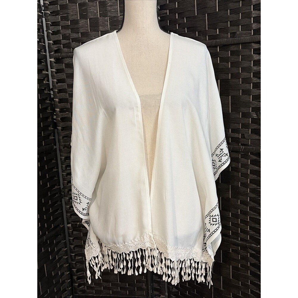 Self Esteem Cover Up Womens Open-Front Size Medium